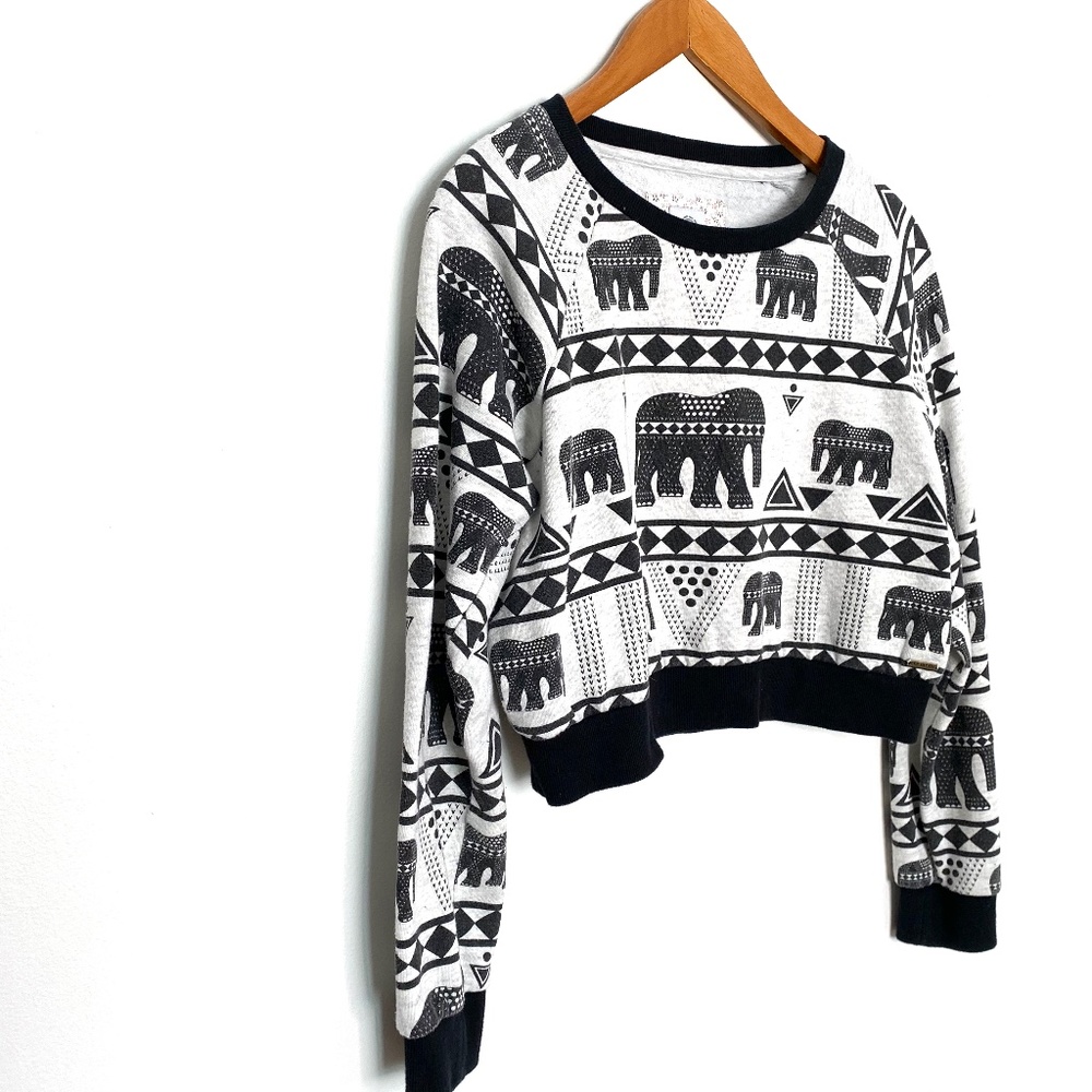 Element Cropped Elephant Pullover Crewneck
